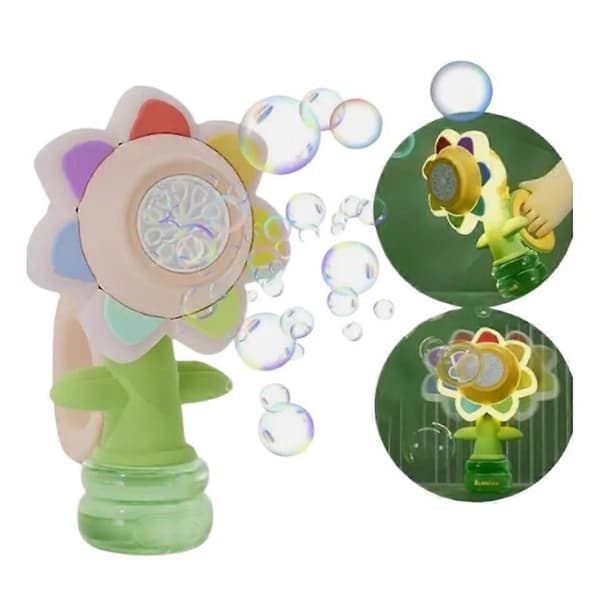 2024 Ny syvfarget blomsterboblemaskin, dansende blomsterboblemaskin for barn Bubble solution 10 packs