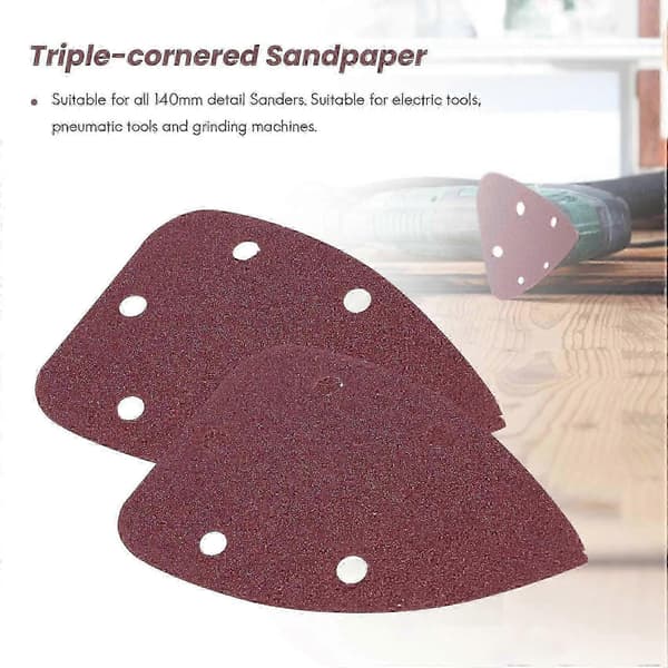 60+80+120 korning sandpapirark, 30-pakning for Black & Decker håndsliper