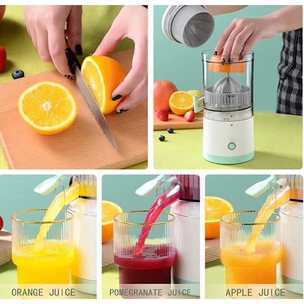 Bärbar automatisk elektrisk juicepress 1500mAh uppladdningsbart batteri U