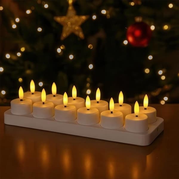 Genopladelig Varmelampe – LED-lys med Kontrol & Timer 280 280 6-Pack