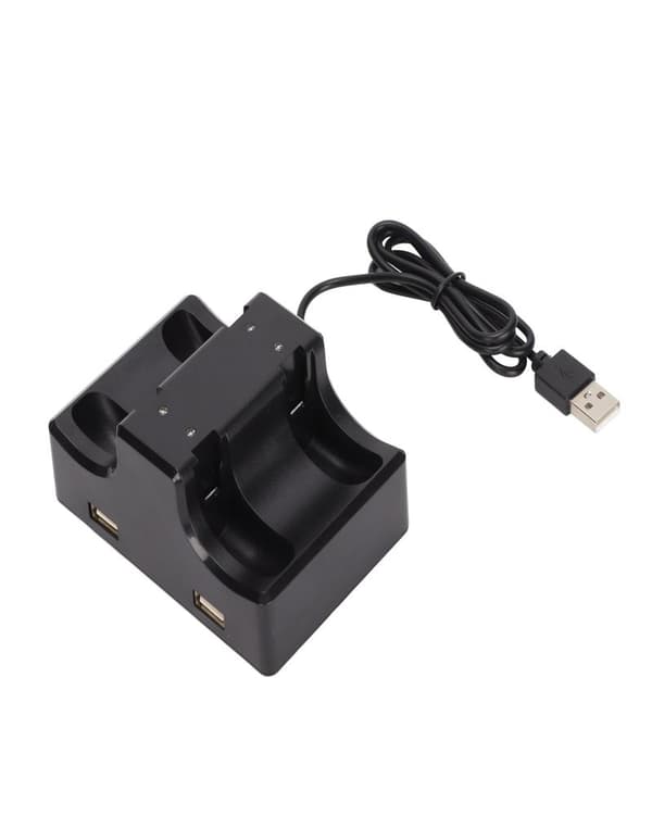 Ladestasjon for Switch Joycon 4 i 1 ladedokk for Joycon med LED-indikator