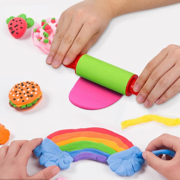 4 st lera handgjorda tillbehör Playdough Supplies Plasticine Roller