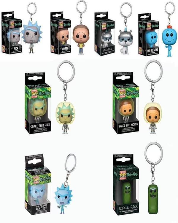 Rick and Morty Nyckelring | Mini Tecknad Hänge *Rick* Rick