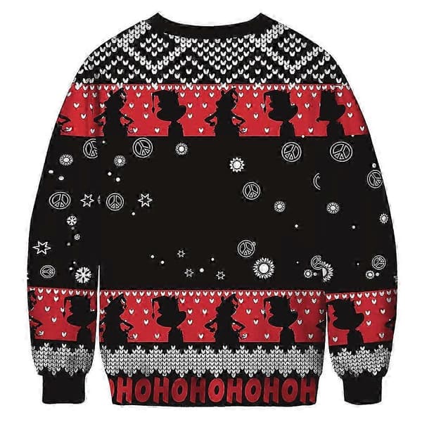 Dam Herr Par Jul Ful Jumper Tröja Grinch Tryck Rund Hals Pullover Tröja Långärmad Grön Monster C L
