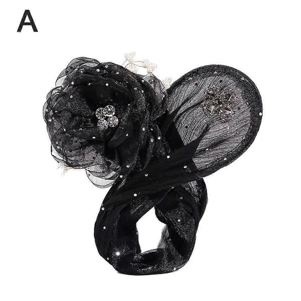 Kvinner Lat Hårkrøller Blomst Vridende Hårknute Maker oss~ Nye Tilbehør black/one-size