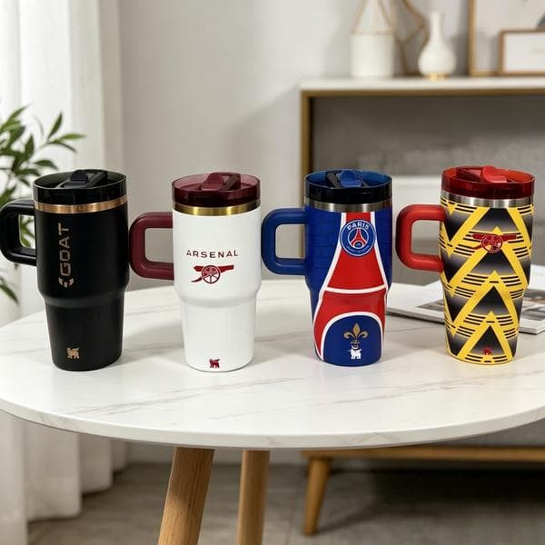 Samägd 20oz isolerad bilmugg, stor kapacitet, vakuum bärbar sugrörsmugg, ismugg