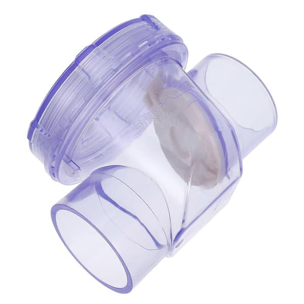 PVC Backventil för VVS Anti-Backflödesventil Vattenrörsbeslag Klar Backventil för Toalett Avloppsrör Transparent Backventil