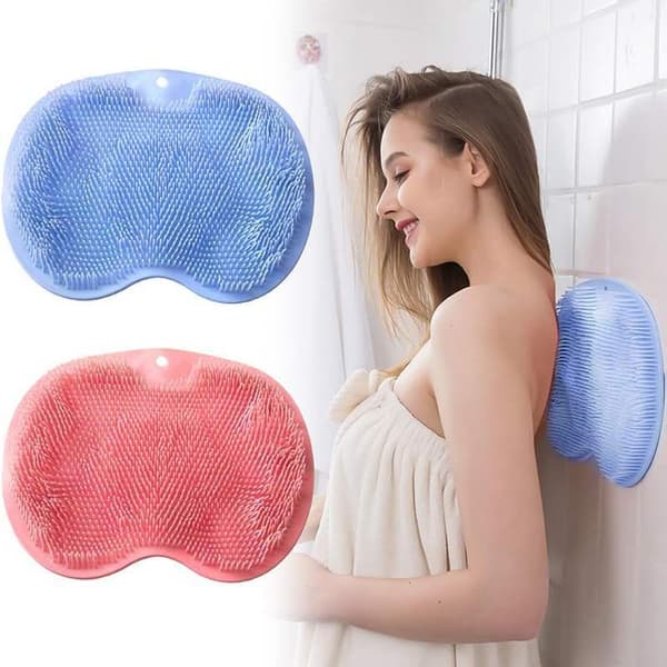 Non-slip foot scrubber, back scrubber, bathroom mat with suction cup, powerful back scrubber, wall-mounted foot mat.