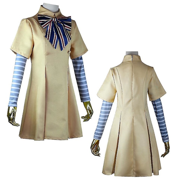 Jenter Barn M3gan Cosplay Kostyme - Horror Film M3gan Kjole Dress For Karneval Fest Og Halloween Utkle 140