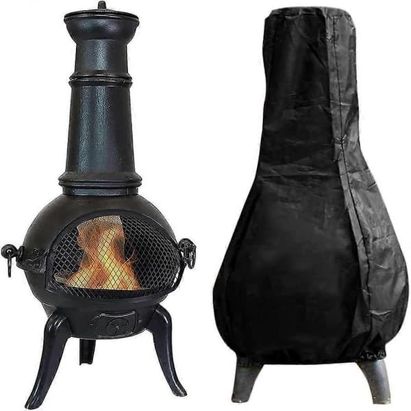 Chimenea-skydd för utomhusbruk, 210D Oxford-tyg, vindtät design – perfekt