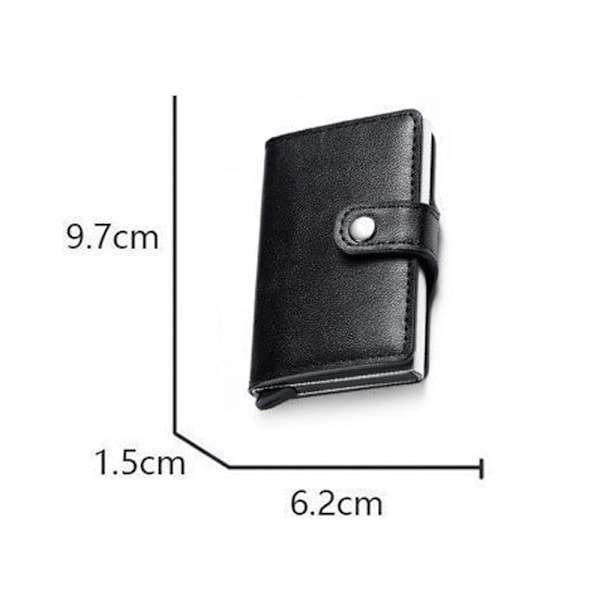RFID NFC Beskyttelse Tegnebog Kortholder 5 stk Kort Sort 1 styk