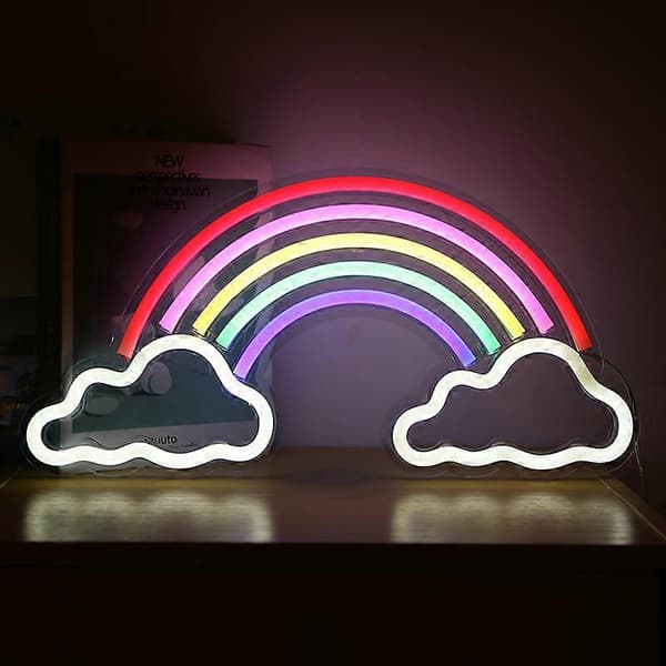 LED neon bakpanel komplett sortiment akryl transparent bakpanel neonljus led bakpanel neonljus rainbow clouds