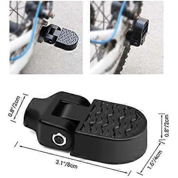 82x40x20mm 1 Par Mini Cykel Bakpedaler, Aluminiumlegering Fällbara Cykelpinnar, Halkfria Cykelfotstöd, Fotplattor Pedaler för Fällbar Mountainbike,