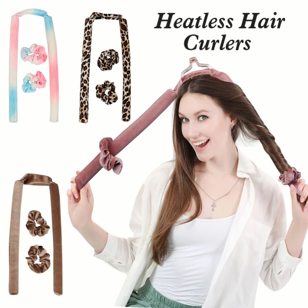 No Heat Curling Iron Sponge Curling Stick Gold Velvet Lazy Curling Hair Band Hair Band Overnight Long Hair Curling Artifact
