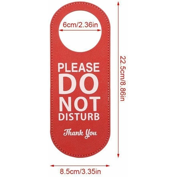 2 Assembled Door Hangers (Green/Red Double Sided) with Do Not Disturb