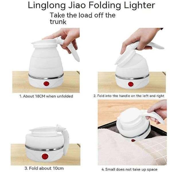Foldable Electric Kettle, 0.6L Electric Kettle, 400W for Camping Trips