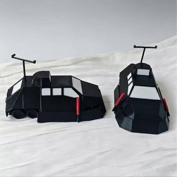 Tornado Intercept Vehicle Modell 3D-print skrivebordspynt lettvektskonstruksjon Black 1pcs