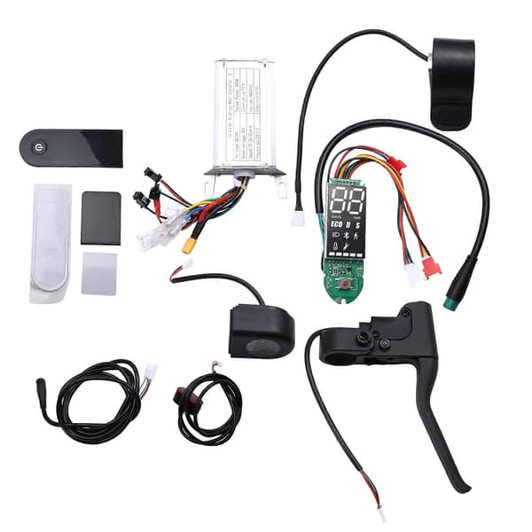 36V 350W Controller Dashboard Accelerator Scooter Udskiftningssæt til E-Scooter Controller Accelerator Sæt Svart Silver
