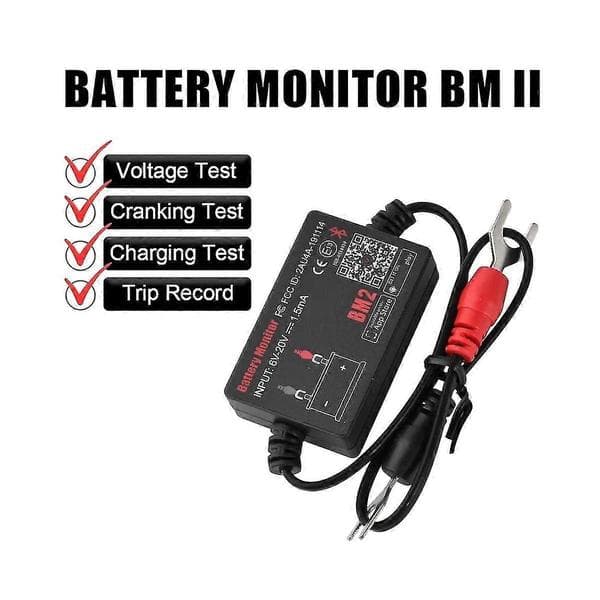 Bm2 Batteriovervåker Tester 12V Batteriovervåker Bluetooth 4.0 Bilbatterianalysator Lading Start Test Spenningstester