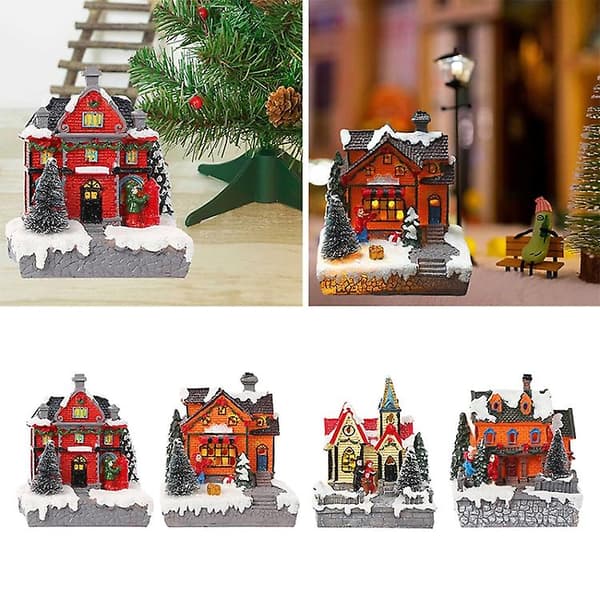 Julepynt LED Lysende Huspynt 2 Children
