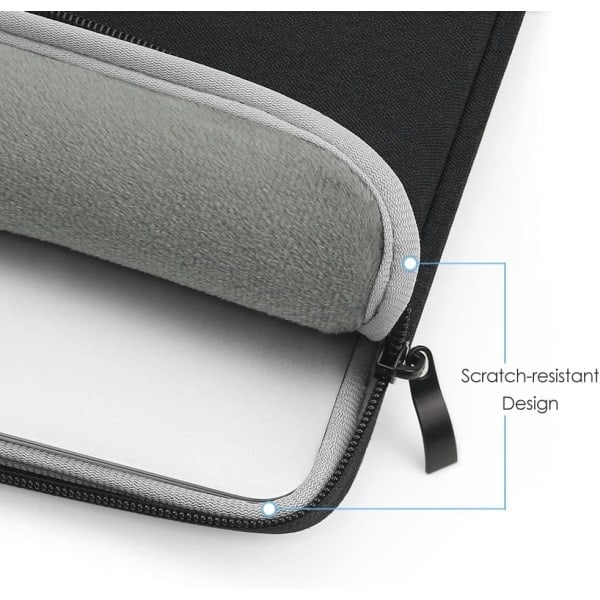 13-tums färgat datorfodral för 2023-2022 MacBook Air 13,6 tum Apple M2 Chip & 2023-2022 MacBook Pro 13,3 tum (svart)