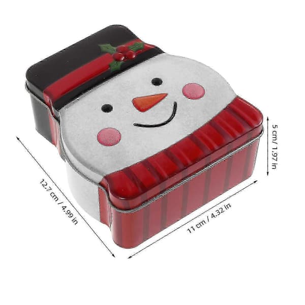 Stor Snømann Julekakeboks med Lufttett Lokk, Festlig Oppbevaringsbeholder for Julegodter, Multi
