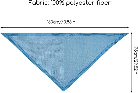 Dam Triangelknapp Bomullsscarf - Blå, Vintage Tryckmönster