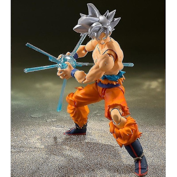 Anime Dragon Ball Figur Son Goku Figur SHF Super Hvit Håret Son Goku PVC Action Figur Modell Dukke Leke Figur Gave Til Barn Black