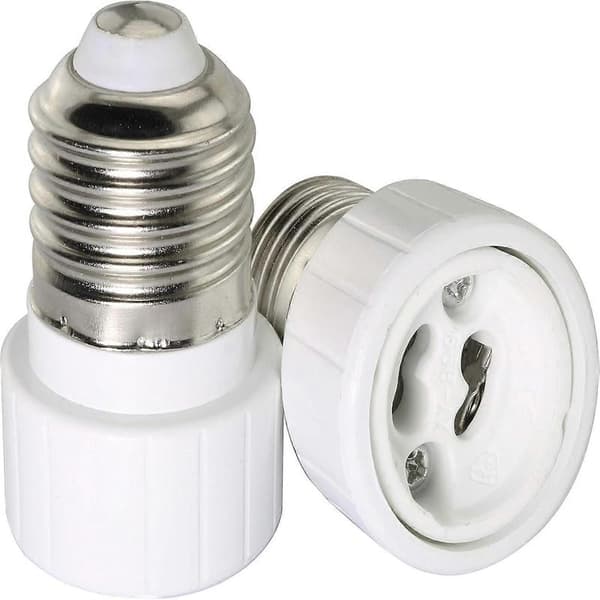 E27 til GU10-adapter 2 STK E27 Edison skrue til GU10 bajonettbaseadapteromformer for lyspære