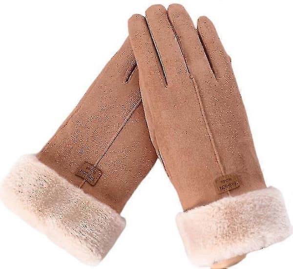 Vinter Touch Screen Handsker Dame Vinterhandsker Varme Luffer QHHJV brown
