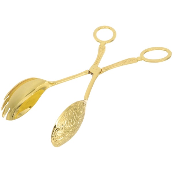 Restaurant Aluminiumlegering Mat Tang Brødklype Grill Biffklype Kjøkkenredskap Golden 23x4.5cm