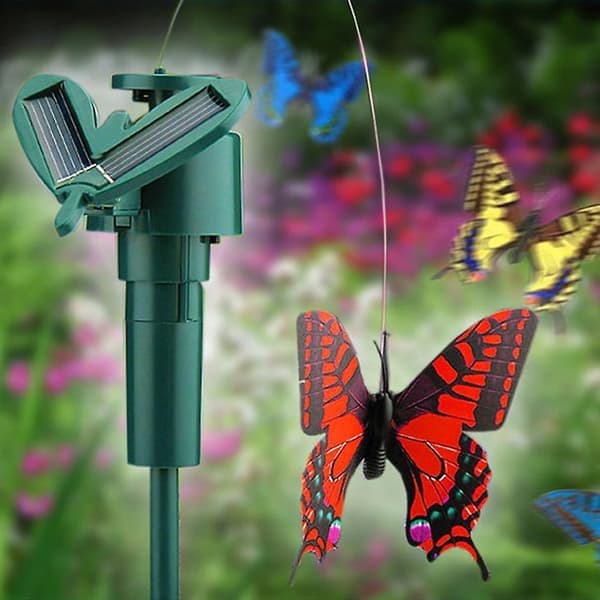 3 stk solcelledrevne flygende flagrende falske sommerfugl-innsats hagepynt dekor