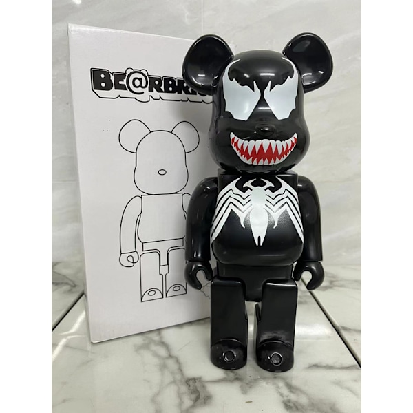 Bearbricks 400% Violent Bear Byggklossar Björnmodell Handgjord Samlarleksak Present Mode Ornament Skulptur Staty 28CM Venom