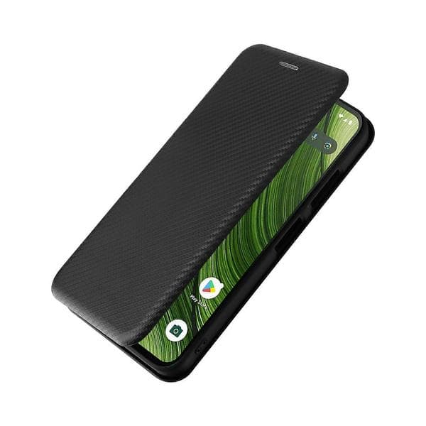 TKdaddy Deksel til Fairphone 6 Karbonfibertekstur Fallsikkert PU-lær Telefondeksel Svart