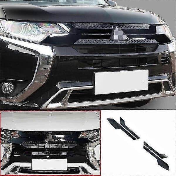 For Outlander 2016-2020 Lys Svart Front Midtre Mesh Grill Grill Stripe Klistremerke