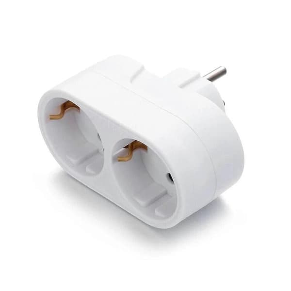 2 Stik Dobbelt Stik Multistik Stikdåse Multi Stik Adapter Horisontal K