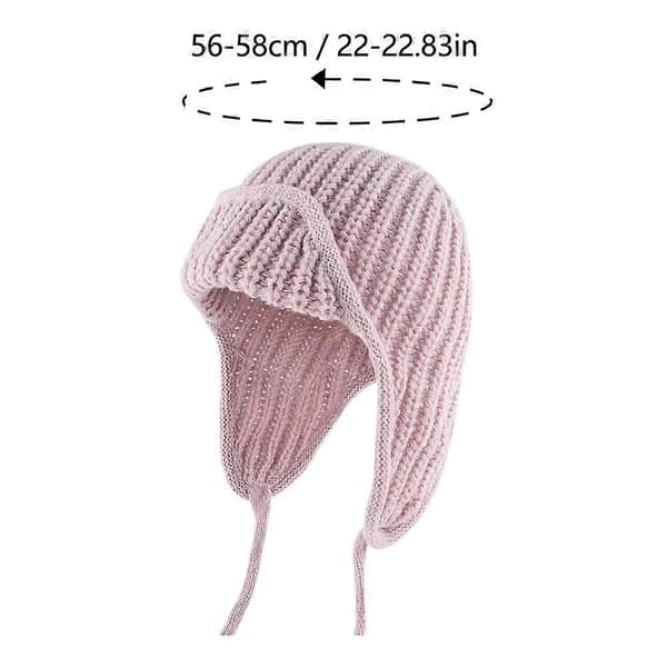 Flyvende kasket øreklap hue uldblanding vinterhat til mænd AU kvinder A1J4 White One size
