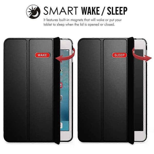 Etui for iPad Mini 4 (7,9 tommer) Lett Smart Shell Stativdeksel med Auto Sleep/Wake Stativfunksjon Black