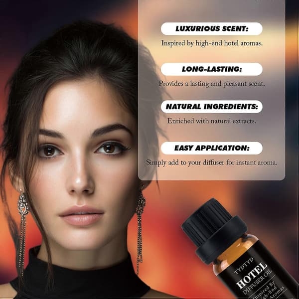 Hotel Diffuserolie Inspireret af High-End Hotelaromaer - Premium Duftolie til Ultralyds- og Vandfri Diffusere og Håndværk 10ml 1pcs