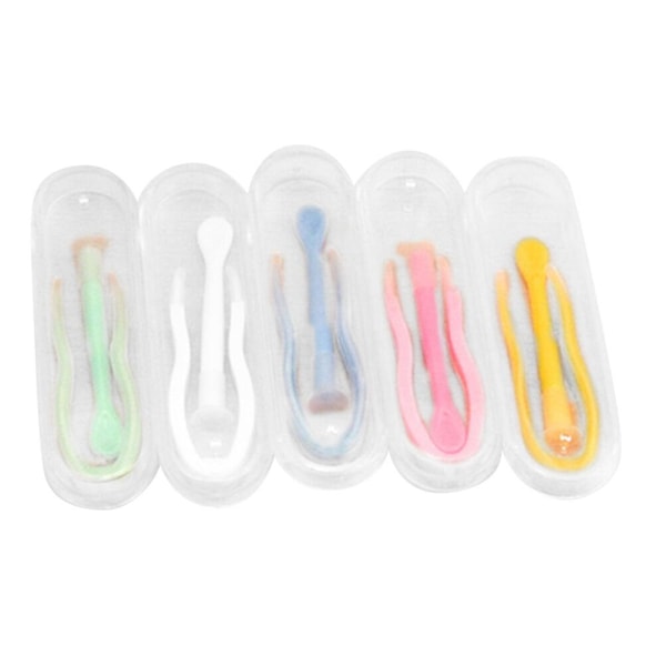 5 st Linser Pincett Sug Stick Bärborttagningsmedel för resor hemmakontor (orange, blå, grön, rosa, vit)
