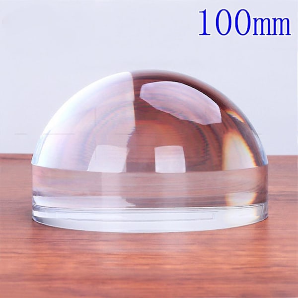 100mm Dome Magnifier 4X Optical Acrylic Hemisphere Reading Magnifier, Desktop Magnifier