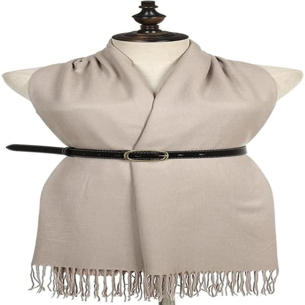 Dame Tørklæder Pashmina Sjal og Wraps til Bryllup Tørklæder til Kvinder Vinter Light Khaki