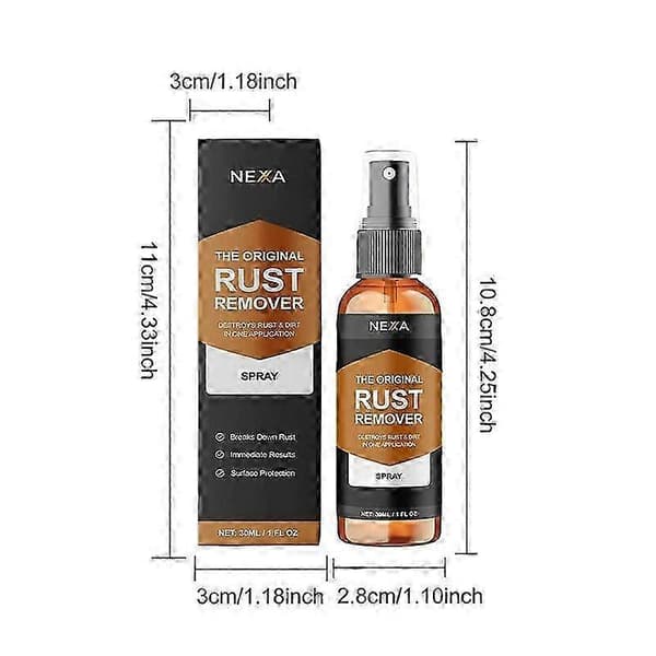 NEXA Rustfjerner Spray for Flere Overflater | Hurtigvirkende Rengjøringsmiddel | 50 ml for Rust og B