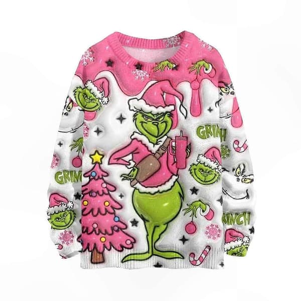 Sjov 3D julesweater til kvinder, strikket langærmet pullover til vinterferien, grim jule top 25 S