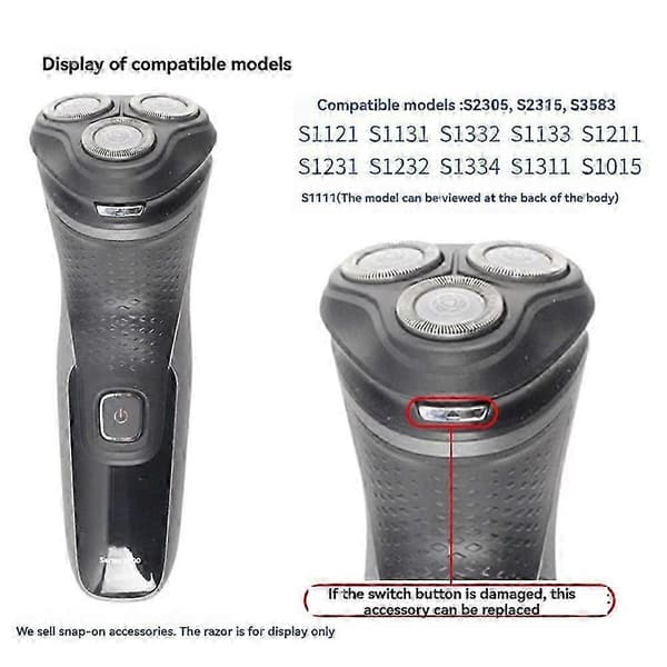 Snäppfjäder kompatibel med Philips rakapparats basomkopplare S3206 S3122 S3132 S4303
