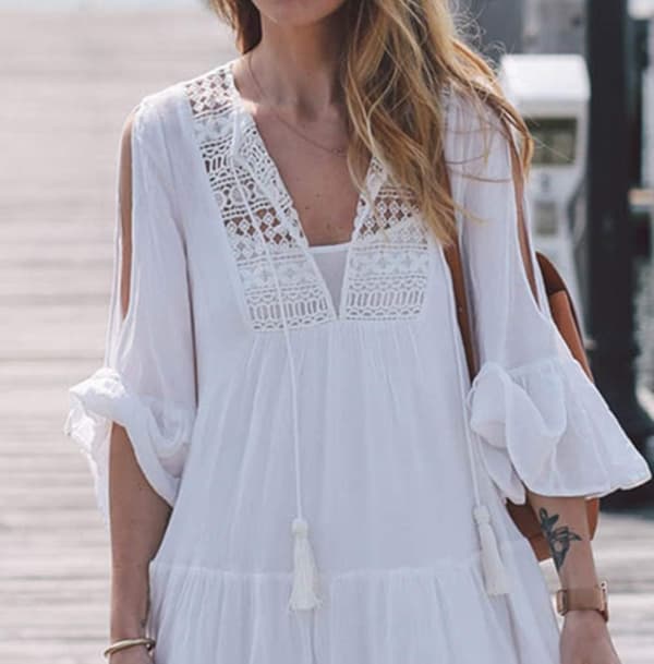 Blondekjole Strandkjole Resort Bikini Cover Up