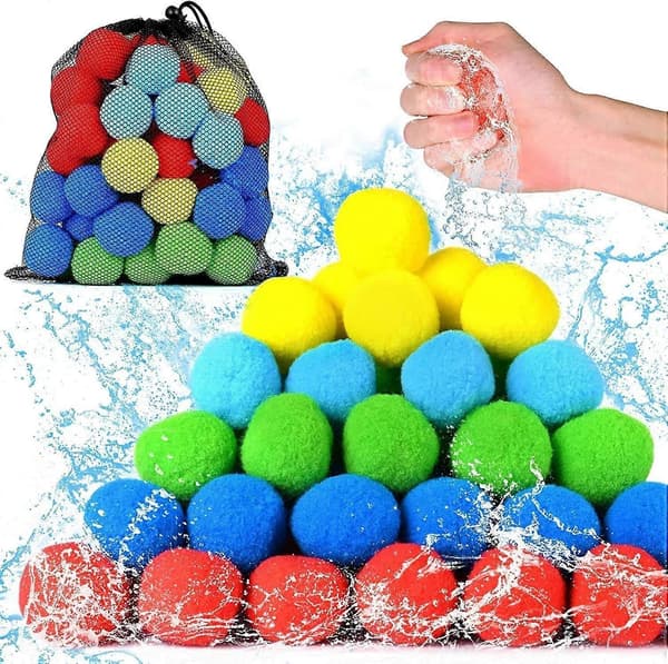 Genanvendelige vandsvampebolde, Kiddospace Genanvendelige vandsvampebolde Color 1 60pcs