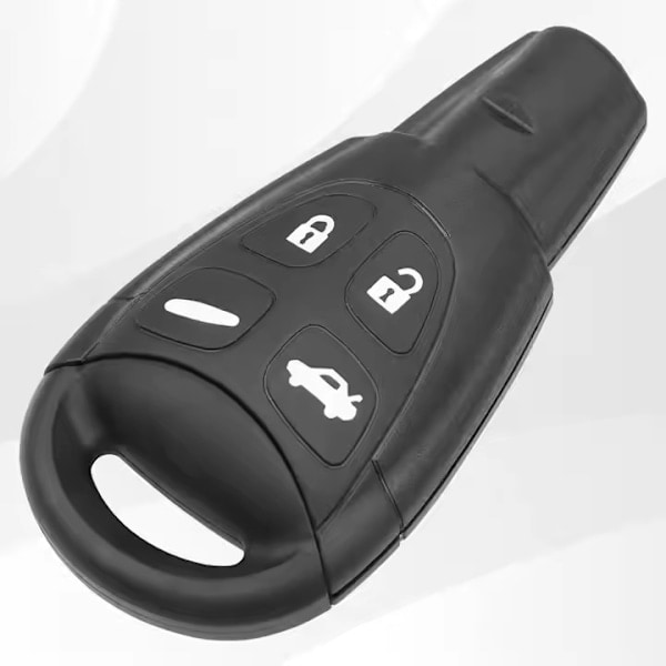Nøglehus/Alarmdåse med 4 Knapper til Saab 9-3 & 9-5 Sort Sort