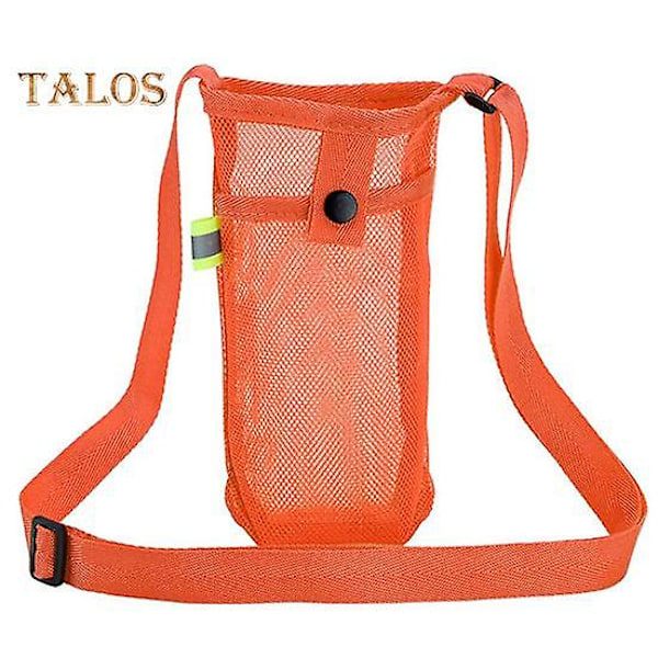 3-pack Flasknätspåse Multifunktionell Bärande Slitstark Miljövänlig Utomhus Sport Vattenkopp Nätbärväska Vandringstillbehör orange
