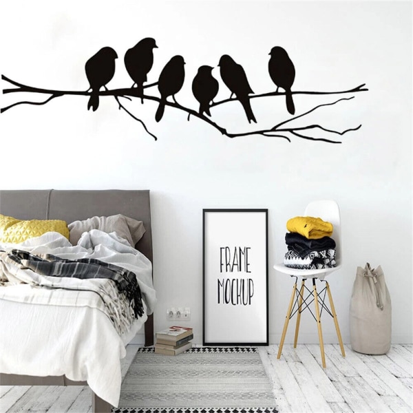Black Bird on the branch Wall Sticker bedroom living room Background decoration